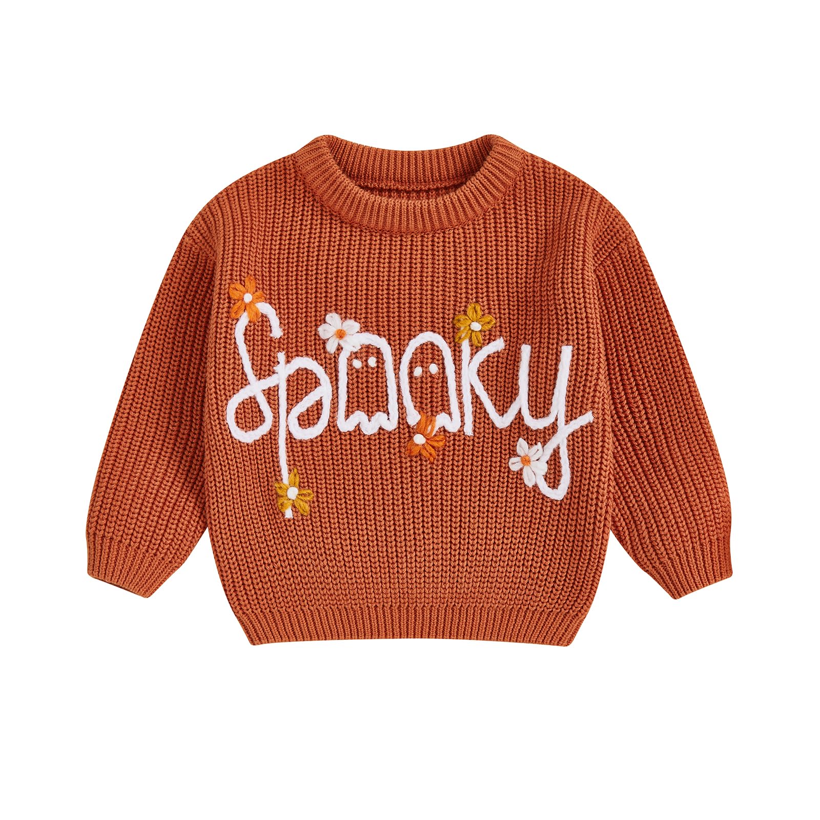 LSFYSZD Toddler Baby Girls Boys Halloween Pumpkin Sweaters Long Sleeve Crew Neck Winter Warm Knitwear Pullover Jumpers Top — view 60