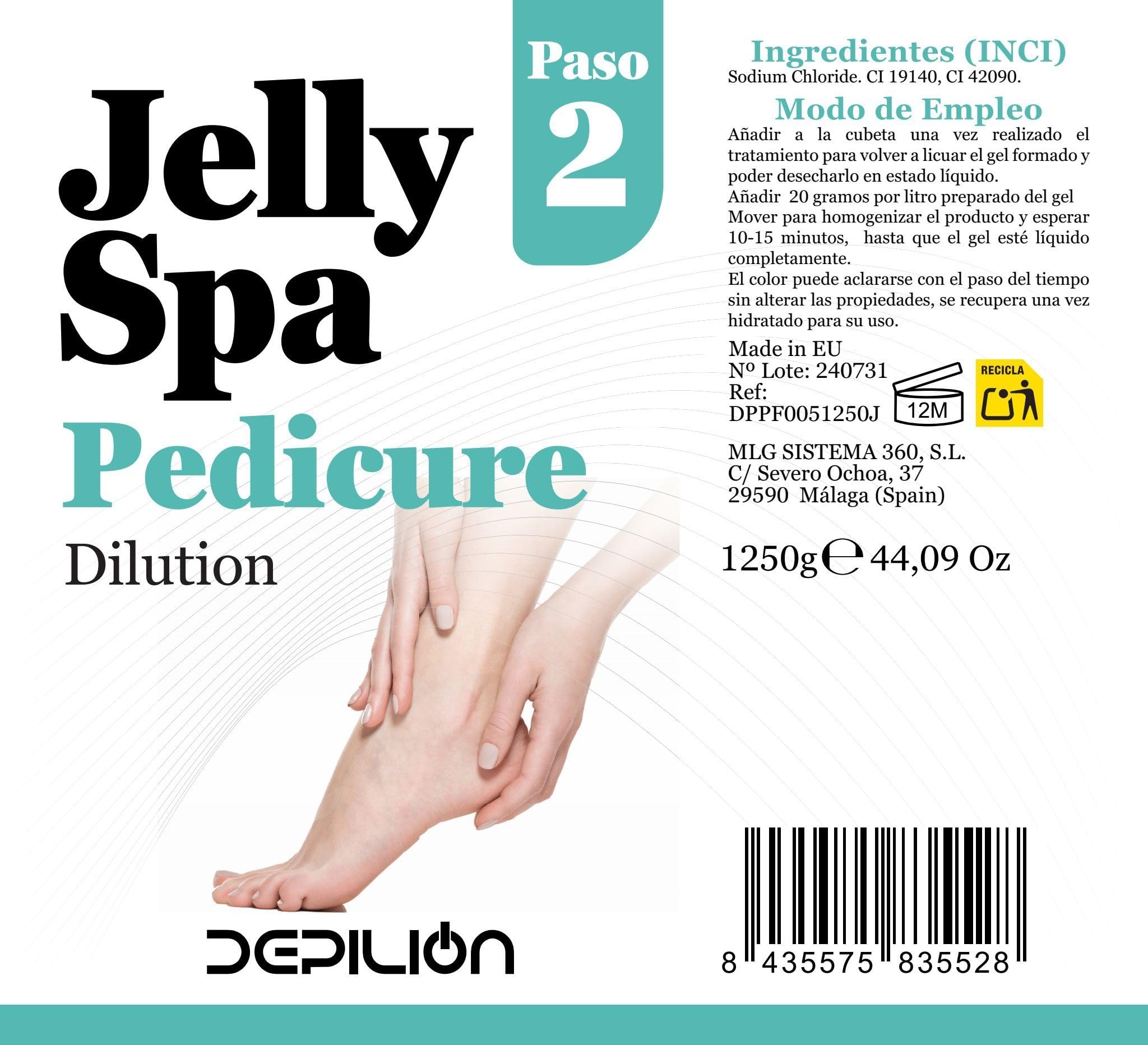 Pack Jelly Spa Pedicure- Paso 1: Frutos Rojos 750g - Paso 2: 1250g - Depilion