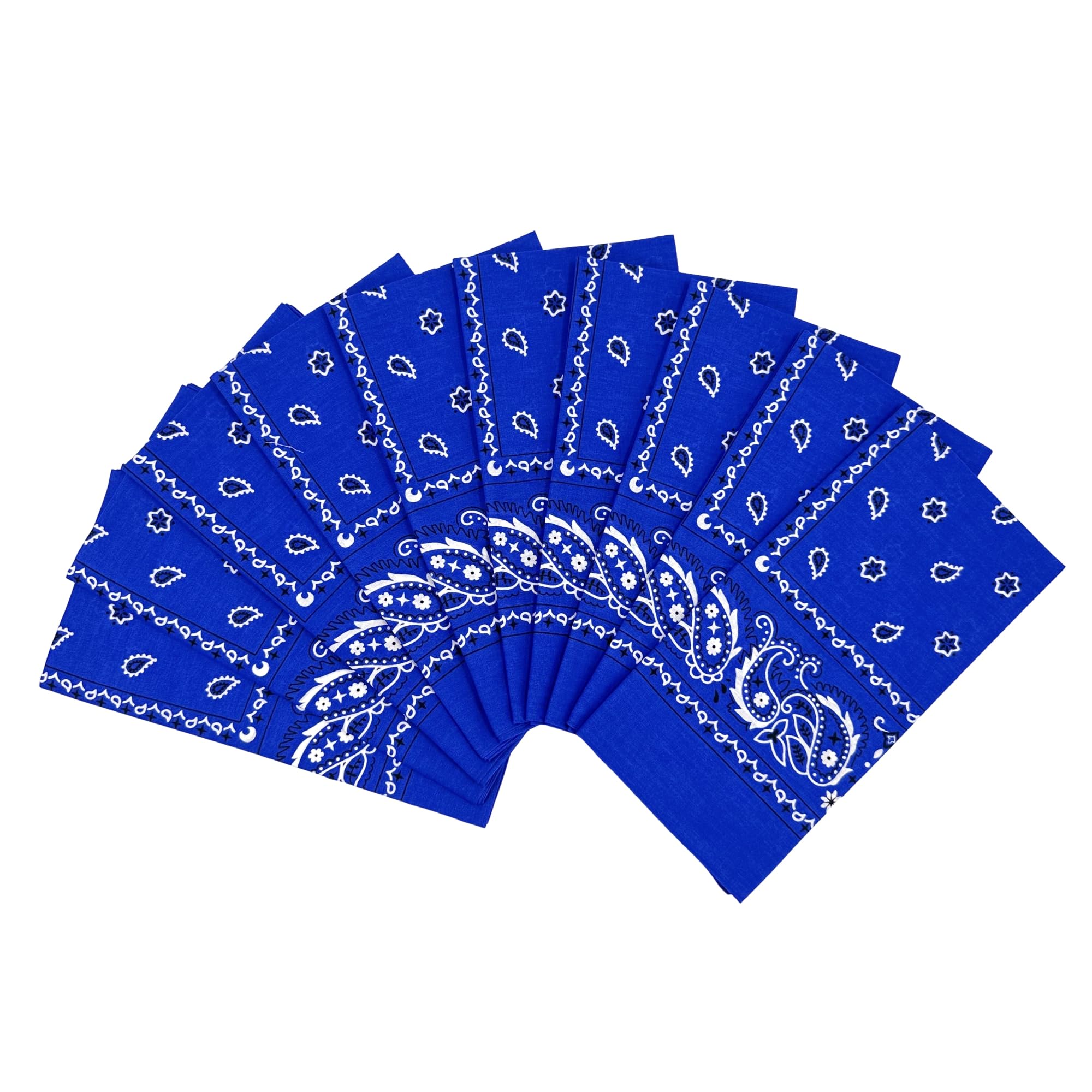 Vamqor 100% Cotton 10 Pack Fine Bandanas