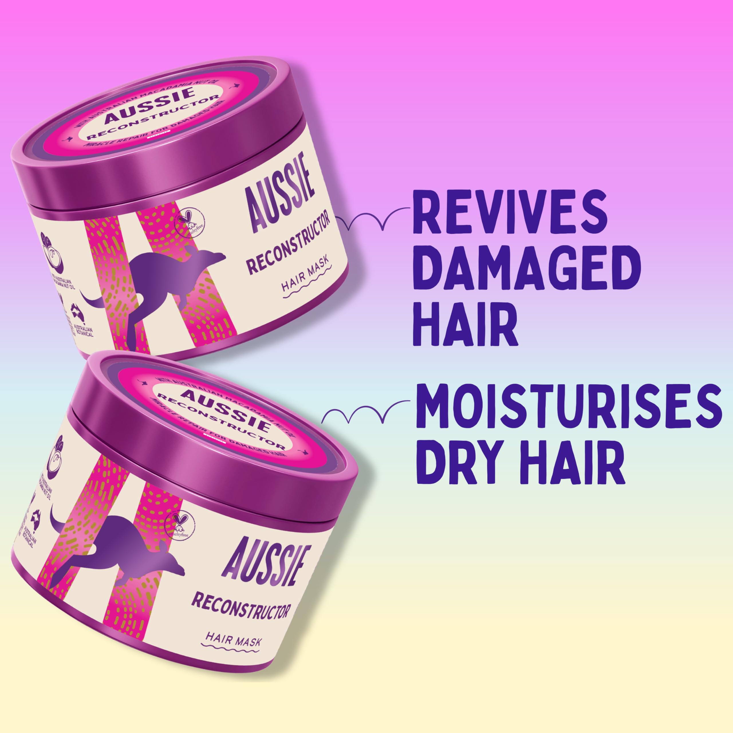 Aussie Reconstructor Hair Mask 500ml to Revive and Moisturise Dry and Damaged Hair, Leaving it Smooth and Soft, Infused with Australian Macadamia Nut Oil, Vegan and Cruelty-Free - Image 2