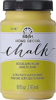 FolkArt Assorted Home Décor Acrylic Chalk Paint For Crafts, Blazing Yell...