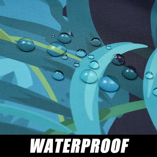 Miniatura 6 de Cortina de ducha de flamenco, loro y mono, hojas y flores, tela impermeable lavable a máquina con 12 ganchos, 72 x 72 pulgadas