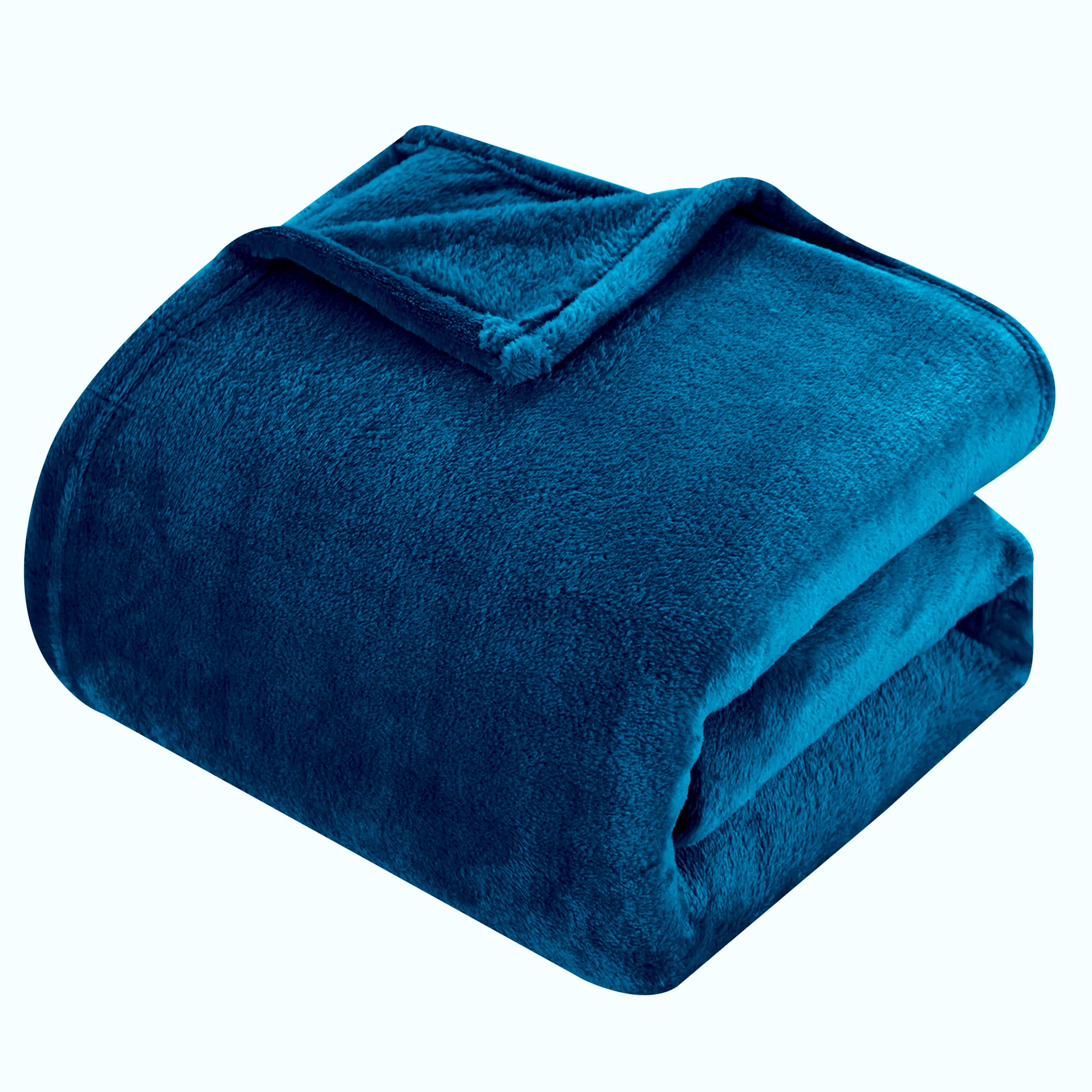 AMEHA Fleece Blanket - Super Soft Fuzzy Throw Blanket for Sofa and Couch - Luxury 400 GSM Microfiber Fluffy Bed Blankets and Throws, Teal, 130x150 cm