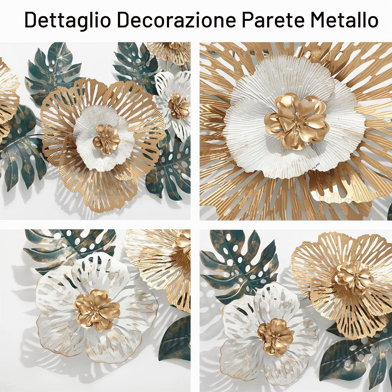 CLXRZM Decorazioni Da Parete In Metallo, 3D Lusso Moderno Design Sculture Da Parete In Ferro per Soggiorno Casa Hotel Camera, 160x62CM (63x24.5in)