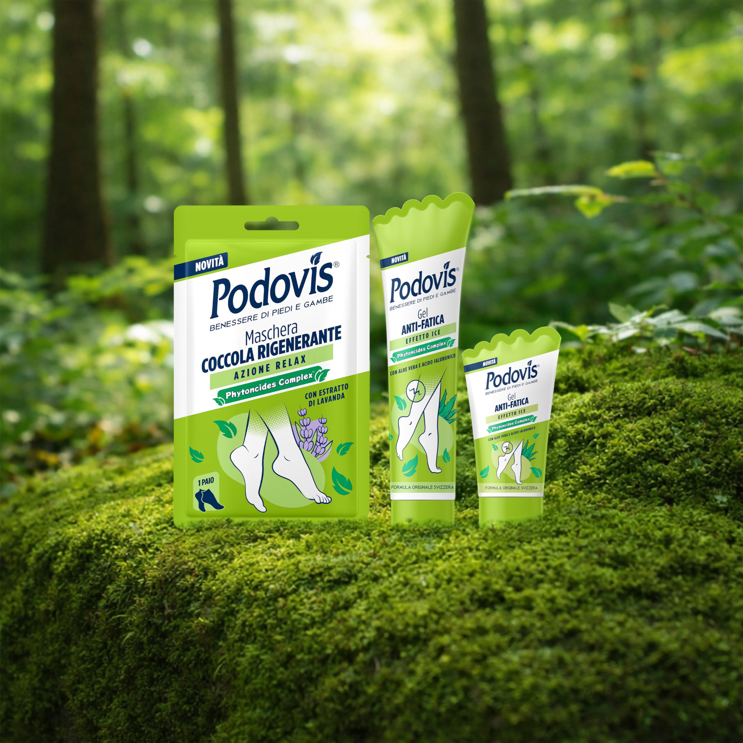 Podovis, Gel Antifatica - “Effetto Ice” Rinfrescante e Defaticante, Crema Gambe Stanche, Sollievo Immediato, Pelle Morbida ed Idratata, Elimina la Sensazione di Pesantezza e Affaticamento, 150 ml