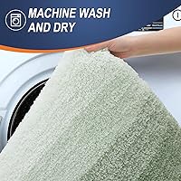 Vista 255 de OLANLY Juego de 2 alfombras de baño de 2 piezas, alfombras de baño de microfibra suave y absorbente y alfombra de inodoro con contorno