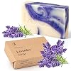 lubiu Lavender Soap Piece 100 g - Organic Soap Lavender Handmade - Shower Soap Without Palm Oil and Hand Soap Solid - Natural Soap Piece - Natural soap