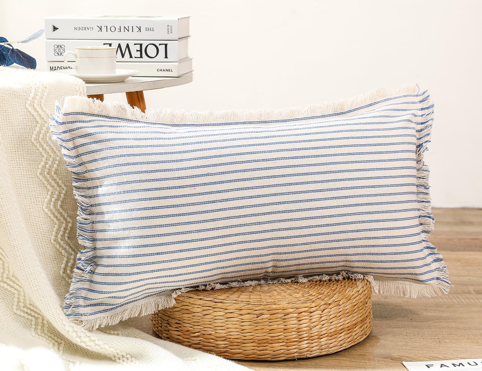 PANOD Federa decorativa per cuscino lombare lunga, 35,6 x