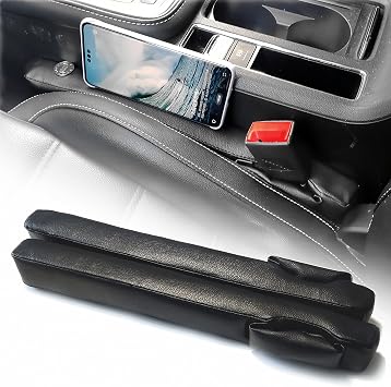 No Drop Seat Guard, Car Seat Gap Filler Universal Upholster Gap Stopper/Catcher to Fill The Gap Between Seat and Console Black Plug Crevice Blocker Pad Stopper 03b