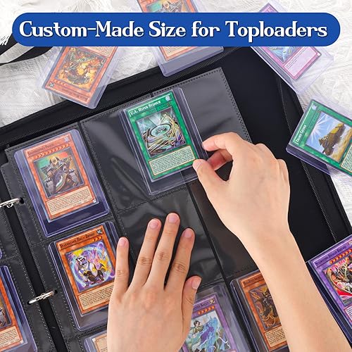 Miniatura 5 de Carpeta de 360 bolsillos para tarjetas coleccionables, 9 bolsillos con fundas de doble cara para tarjetas de béisbol MTC, TCG, tarjetas de juego,
