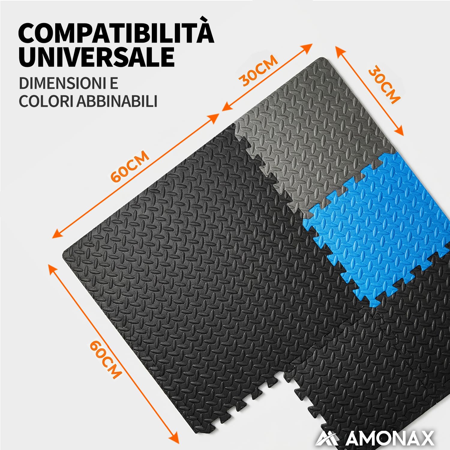 Amonax Tappeto Palestra Tappetini in Schiuma Eva, Puzzle Palestra Tappetino Palestra, Tappetini Da Gioco per Bambini, Tappeto Piscina Attrezzi Palestra Tappetini Palestra per Palestra in Casa