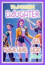 K Pop Demon Hunters Birthday Card For Daughter – PERSONALISED Option with NAME and/or Age - POSTED SAME DAY - FULL COLOUR INSIDE!