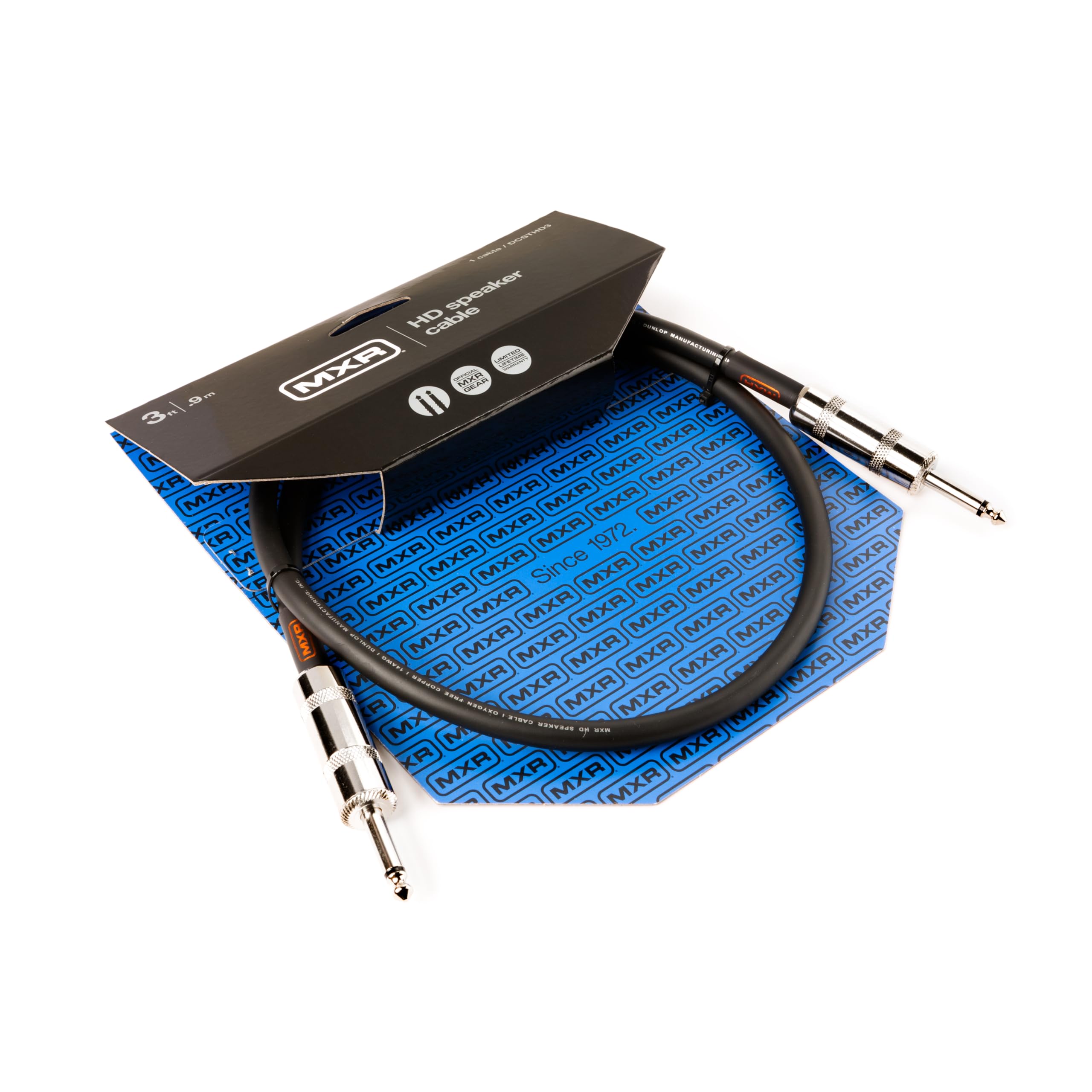 JIM DUNLOP MXR Cavo Strumentale Standard, Nero, 10 piedi | 3,1 m, Dritto 1/4 di pollice (DCIS10