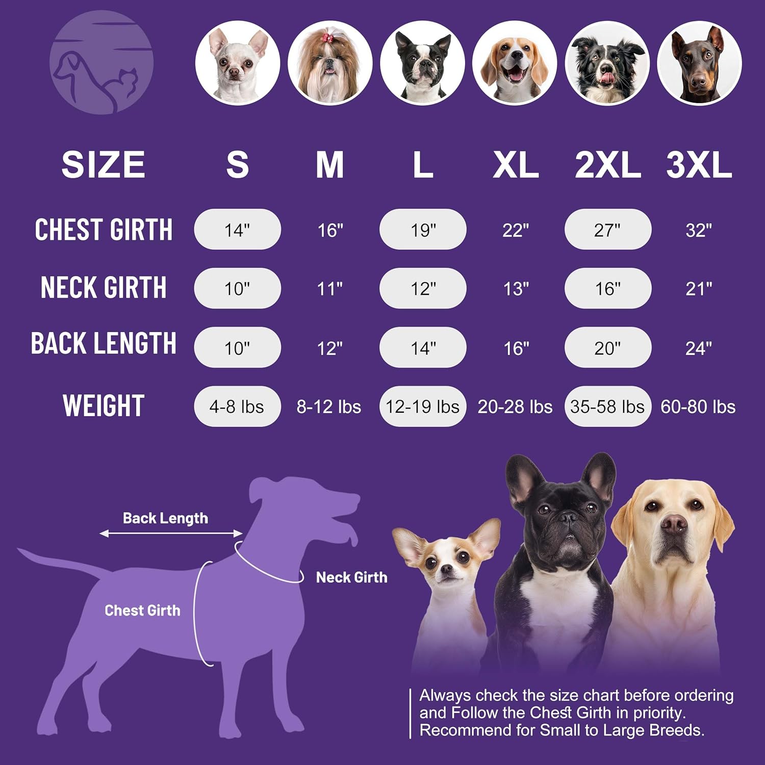 cyeollo Dog Sweaters for Small Dogs, Turtleneck Fleece Dog Sweater Stretchy Pullover Dogs Jacket Vest Lightweight Soft Warm Winter Pet Clothes, Purple M - Image 2