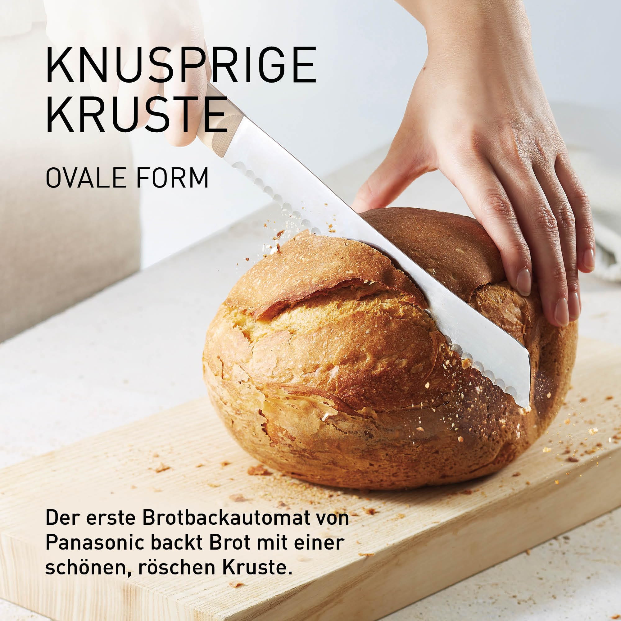 Panasonic Croustina Brotbackautomat SD-ZD2010 für Krustenbrot (18 Programme, Brotmaschine, glutenfrei, knuspriges Brot, Vollkorn-Krustenbrot), schwarz