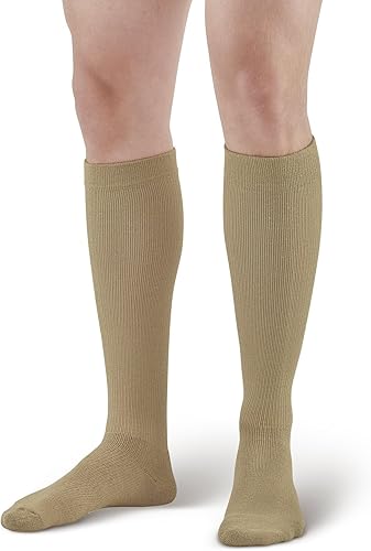 Miniatura 3 de Ames Walker AW Styles 120125150 Coolmax - Calcetines altos de compresión firme de 20-30 mmHg, color negro, talla S