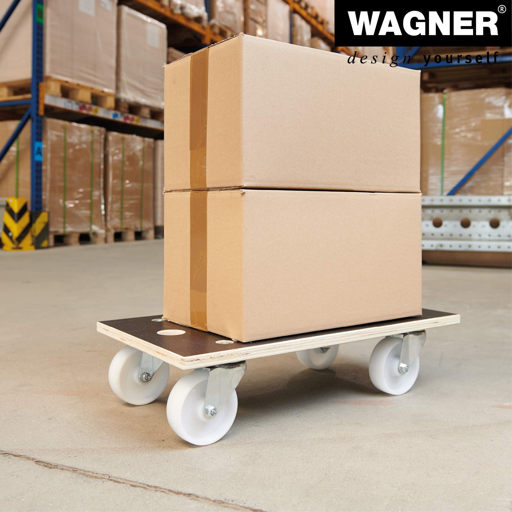 Wagner, brązowa, (dł.) 57,5 x (szer.) 30 x (wys.) 13,5 cm, twarde kółka