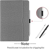 New iPad 10.2 inch Case 2021/2020/2019 [ 9th / 8th / 7th Generation ] Leather Cover with Apple Pencil Holder, Corner Protection, Auto Wake/Sleep and Stand Folio Multiple Viewing Angles, Gray Denim - 8