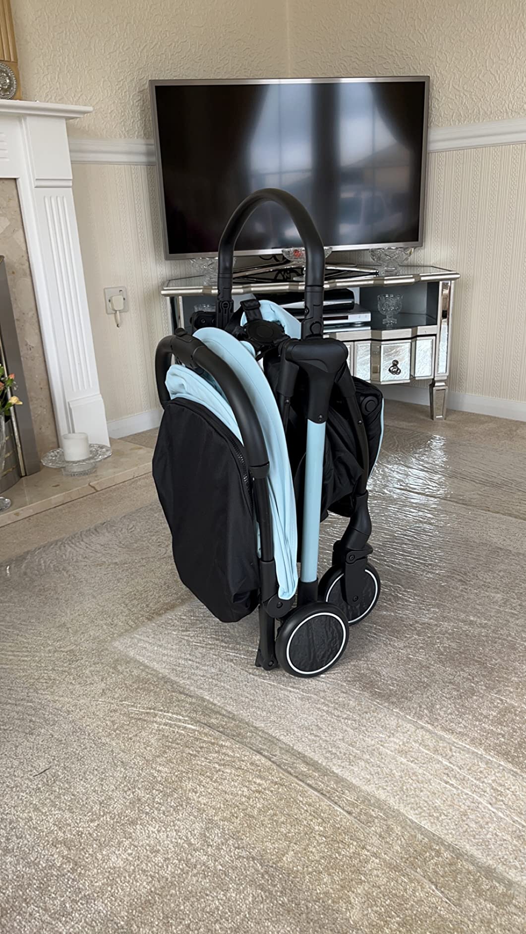 GYMAX Foldable Baby Stroller, Lightweight Baby Pushchair with 5Point