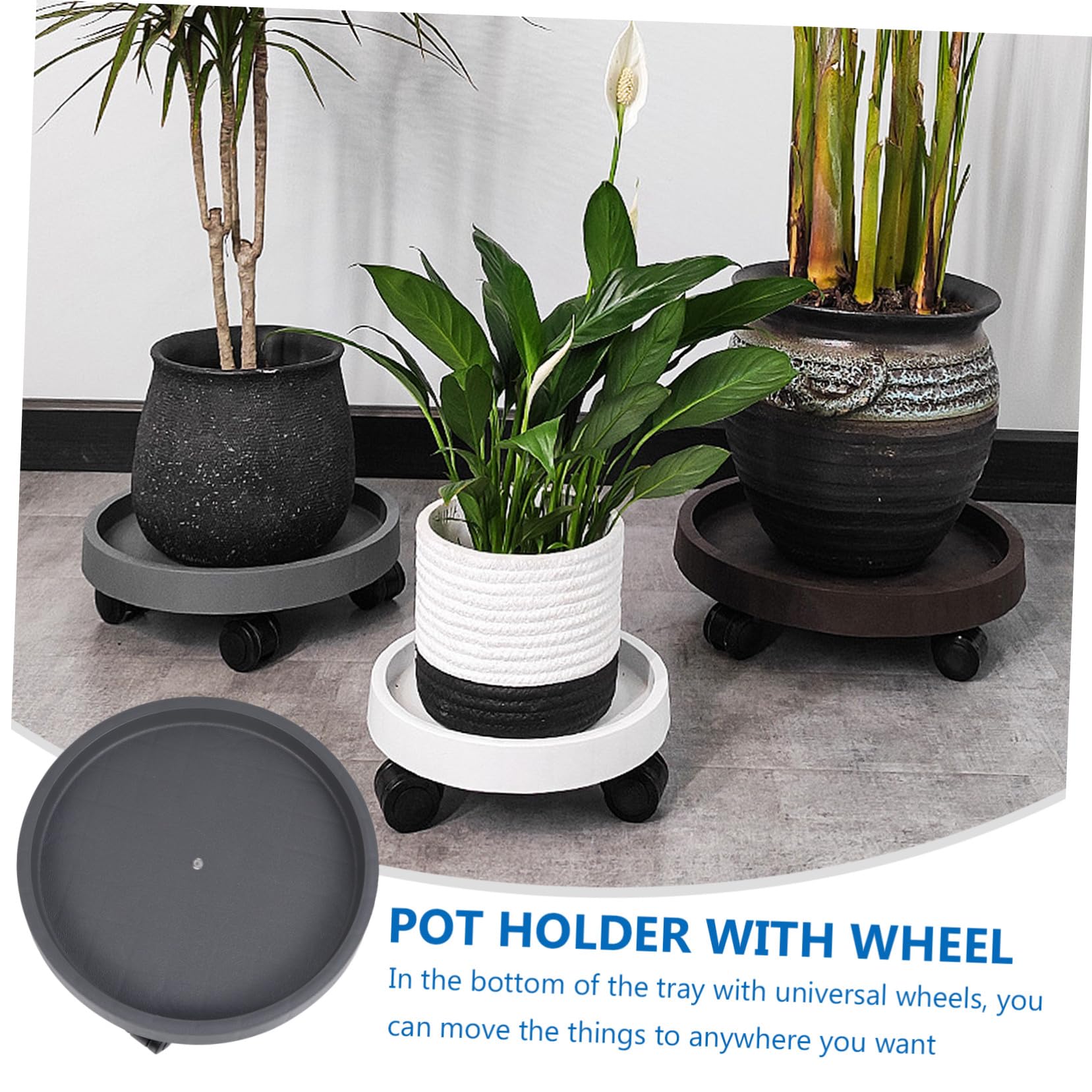 Rollbarer Blumentopfständer mit Rollen, Kunstharz, Größe 320