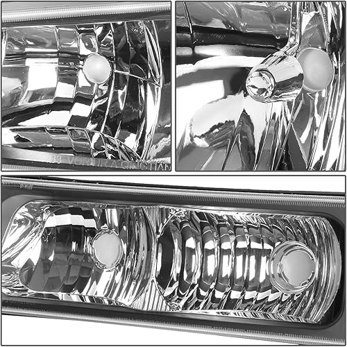 Miniatura 2 de DNA Motoring HL-OH-CS03-4P-BK-CL1 juego de faros delanteros para lado del chofer y acompañante