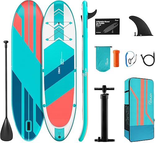 EVAJOY Tablas de remo, 10 pies 10 pulgadas x 32 pulgadas x 6 pulgadas tabla de remo inflable para todos los niveles de habilidad, incluida tabla de