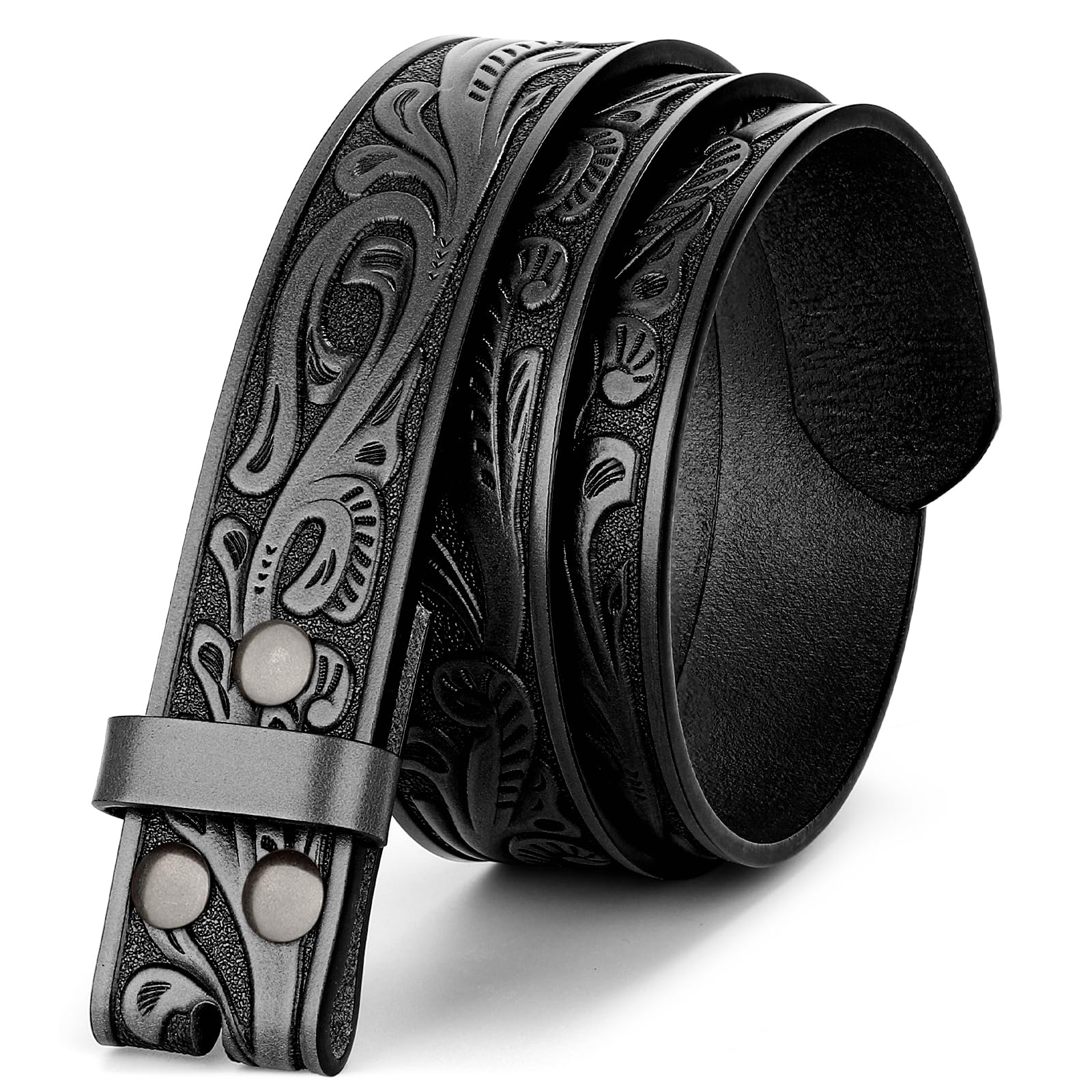BELTROAD Western Leather Belt Strap for Men Women Cowboy Cowgirl Leather Mens Belts for Jeans Birthday Christmas Belt Gifts