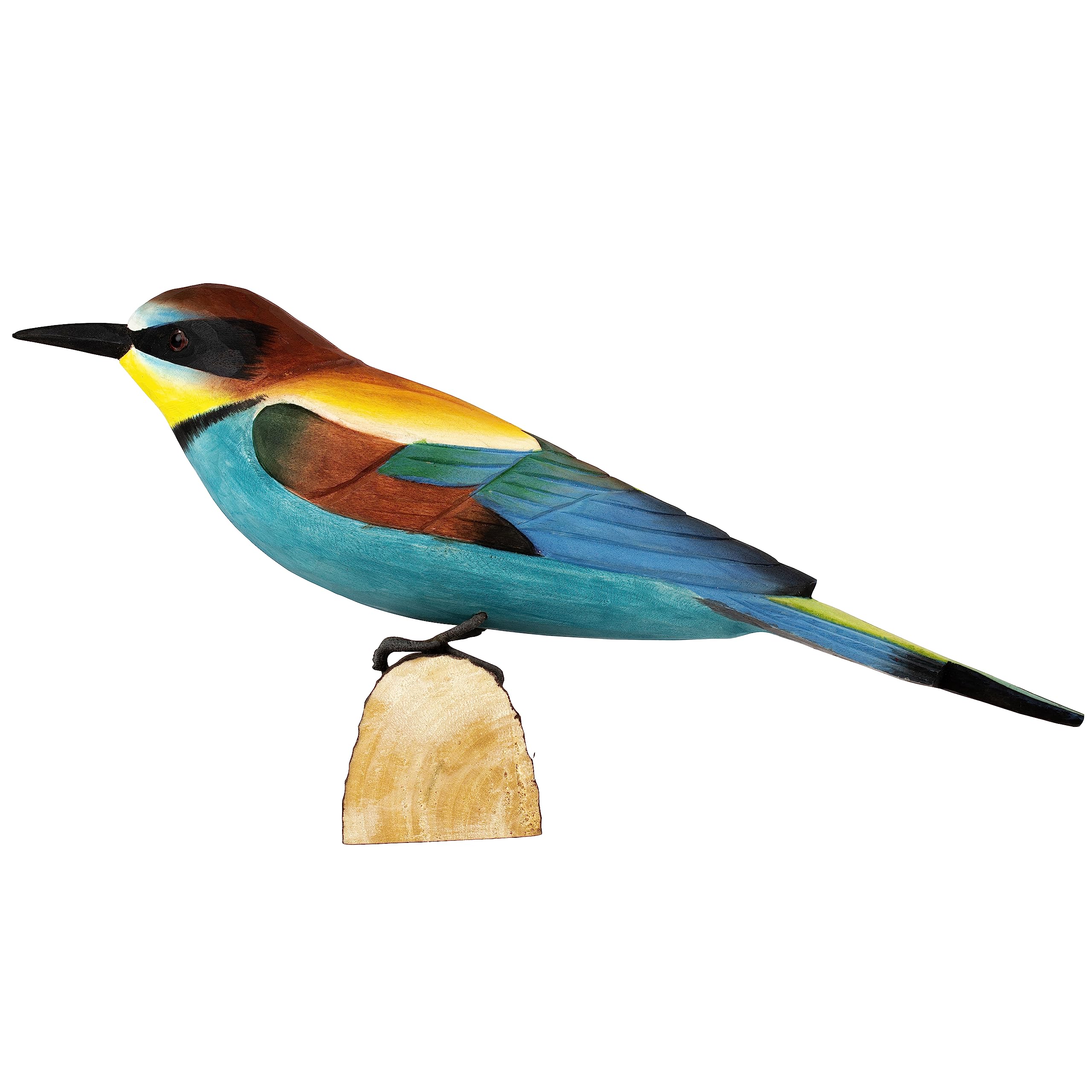 WILDLIFEGARDEN WG4475 DecoBird Bienenfresser - Handgeschnitzter Dekorative Vogel aus Holz - Große Europäische Vögel
