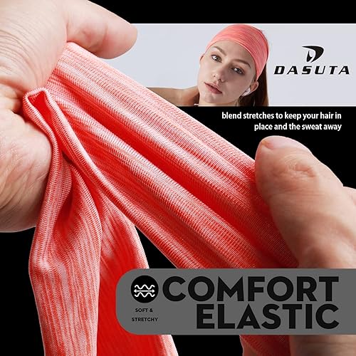 Miniatura 4 de Dasuta - Juego de 10 diademas deportivas para mujer para yoga deportes correr viajes fitness elásticas transpirables antideslizantes multiusos talla