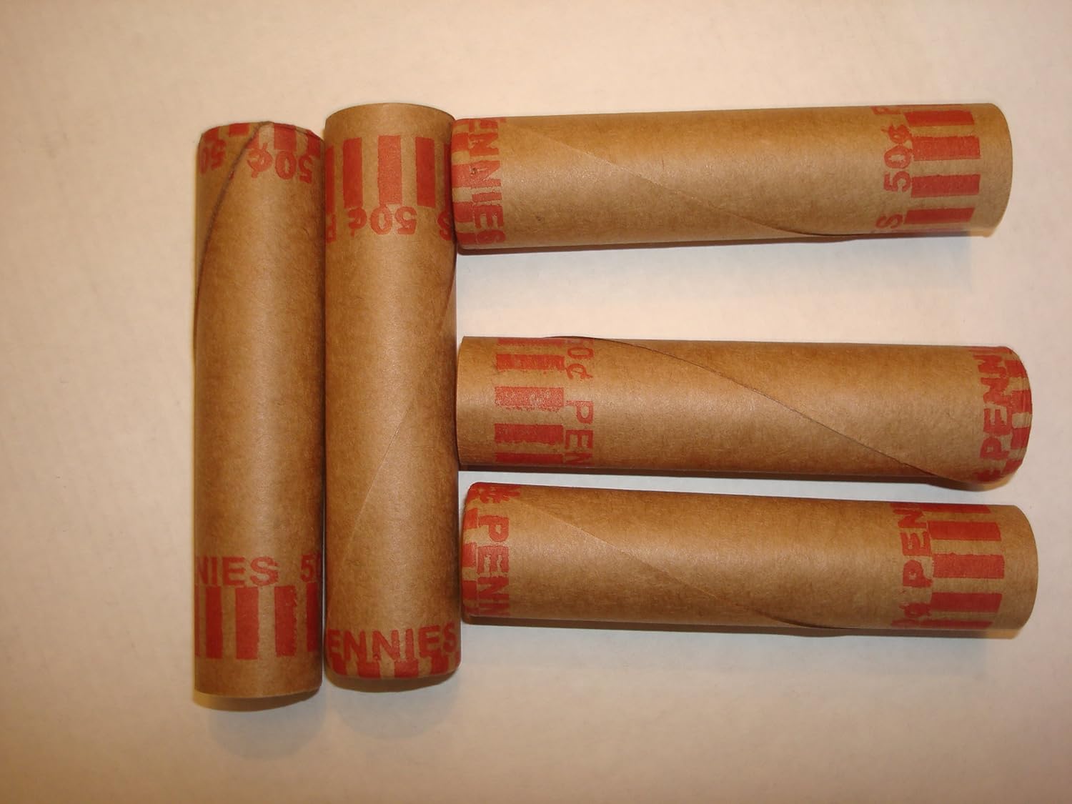 Pre-formed Coin Wrappers, 100 Count, Pennies : Coin Roll Wrappers : Office Products