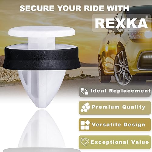 Miniatura 3 de Rexka 50 piezas de retención de clip de moldeo de apertura de rueda compatible con Ford W716507-S300 Expedition EcoSport Transit 150 250 350