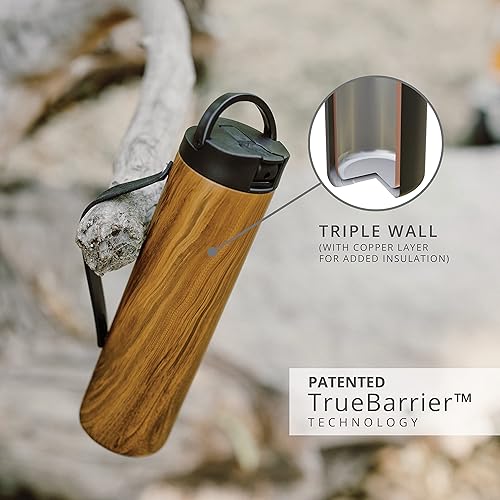 Vista 116 de Elemental Botella de agua icónica de acero inoxidable con pajilla, 32 onzas, a prueba de fugas, triple pared, aislada, para viajes y deportes, Azul