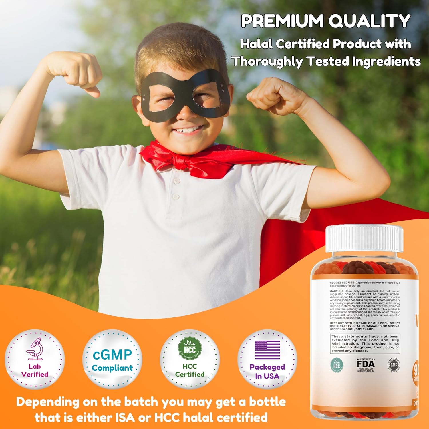 SHIFAA NUTRITION Vegetarian Vitamin D3 Gummies for Adults & Kids | 45-90 Servings, 2,000IU / 1,000IU | Non-GMO, Gluten-Free, Gelatin-Free | Supports Bones, Muscles & Immune System Halal Vitamins - Image 6