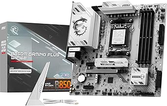 MSI B850M GAMING PLUS WIFI6E Motherboard mATX - Supports AMD Ryzen 9000/8000/7000 Series Processors, AM5 Socket, DDR5 Memory Boost up to 8200+ MT/s (OC), PCIe 4.0 x16 Slot - Wi-Fi 6E and 2.5G LAN