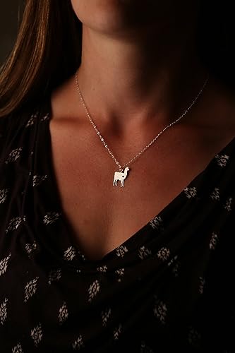 Miniatura 3 de Collar de llama, IBD, animal de granja, nombre grabado personalizado de alpaca para mascotas, opciones de tamaño del colgante, chapado en oro rosa