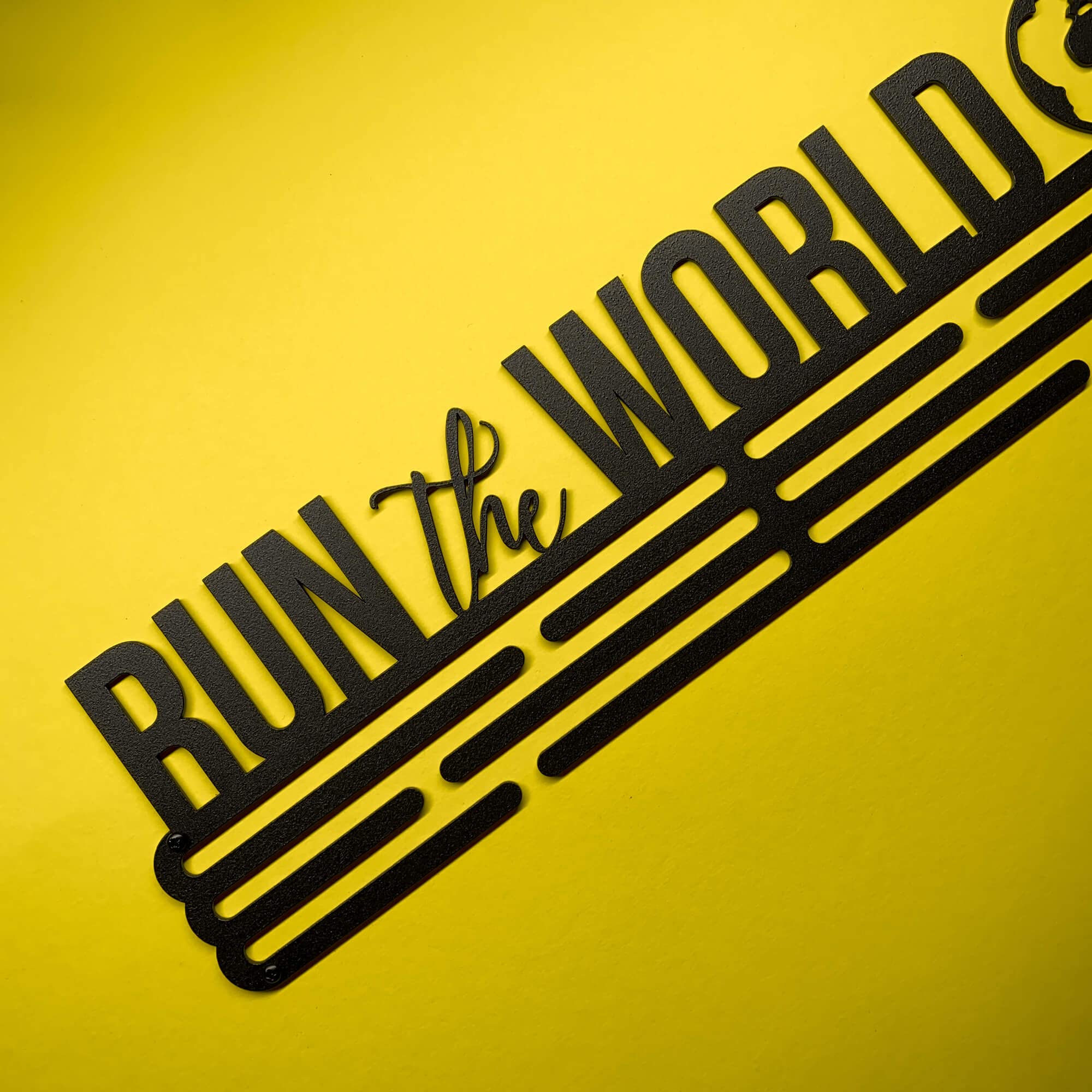 Run The World Colgador de medallas | Medallero Acero | Medal Holder dispaly Hanger | Medalla Percha