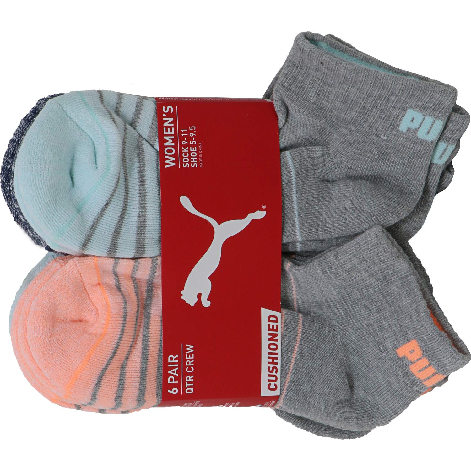 Women's P113578 Quarter 6 Pack Socks