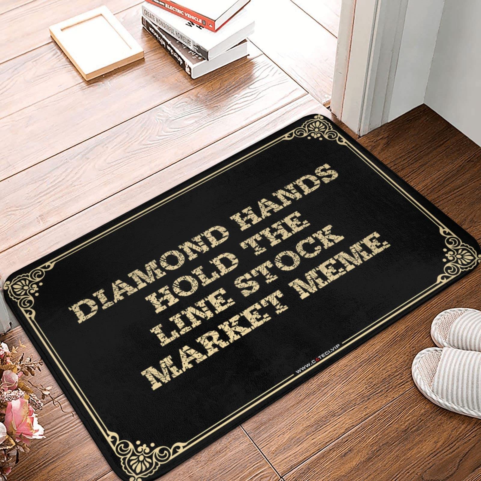 Paillasson extérieur mains de diamant pour garder une maison propre avec humour