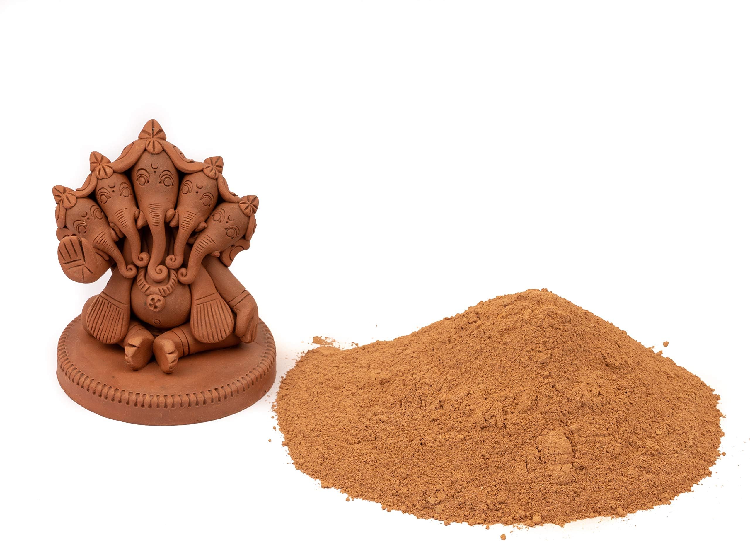Diy Shadu Earthen Clay Powder Bag Ready To Use For Home Made Organic Eco-Friendly For Ganesha|Nontoxic Natural & Soft For Kids Adults Sculpture And Modeling At School|1 Kilogram-Red
