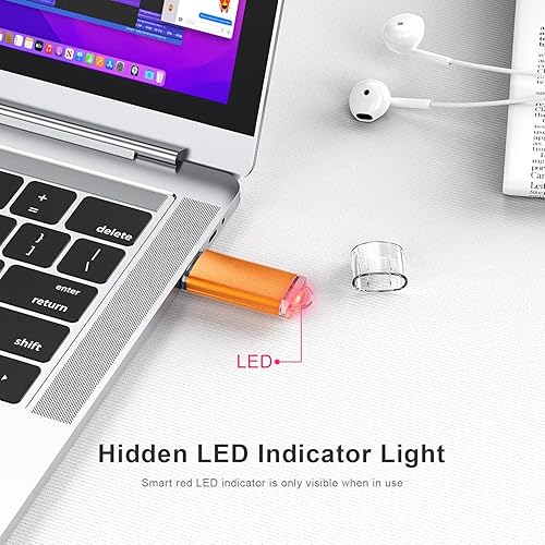 Miniatura 2 de K&ZZ Unidad flash USB de 4 GB, paquete de 5 unidades USB 2.0, unidades flash USB 2.0 de fácil almacenamiento, unidad de pulgar 4G Gig Stick Zip