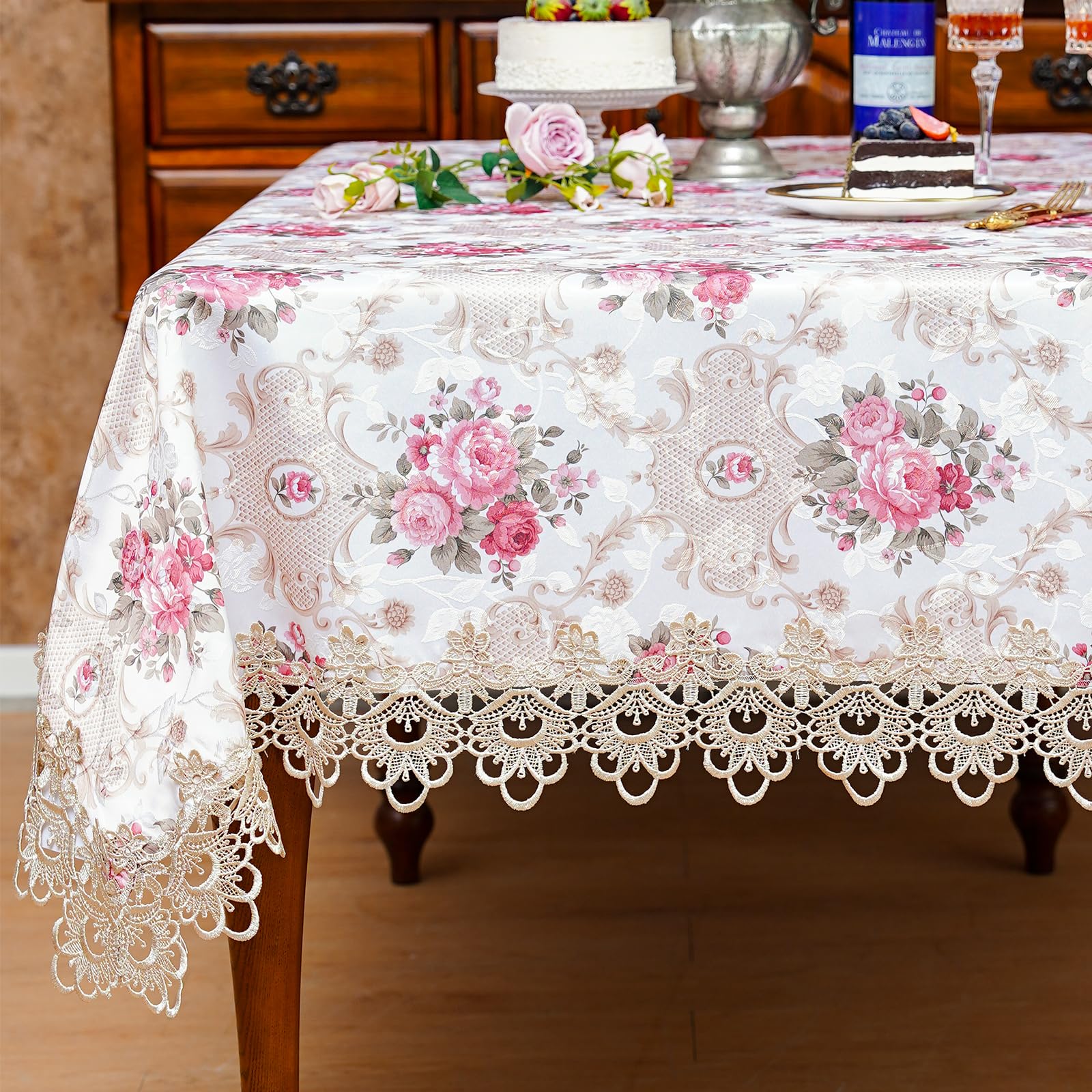 Intérieur, Fête De Vacances (floral Rouge, Oblong, 152,4 X 213,4