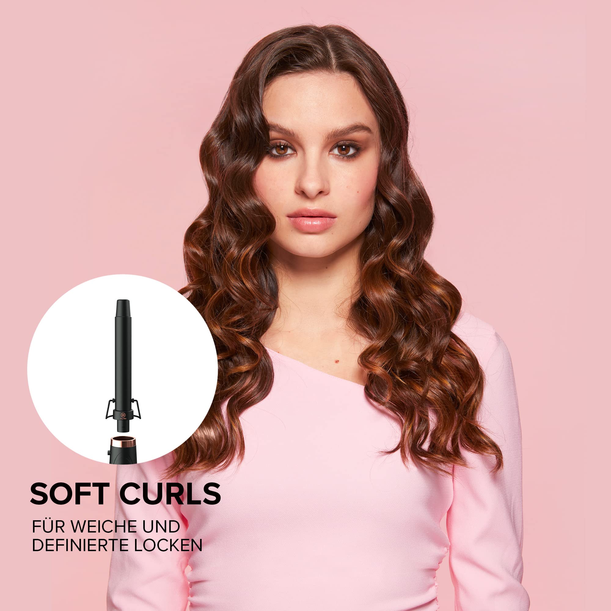 Bellissima Twist & Style, Lockenstab, Griff + 4 Zubehörteile für Locken und Wellen, automatische Temperatur, schnelles Aufheizen, Keramikbeschichtung, um 90 verstellbar, Geschenkidee