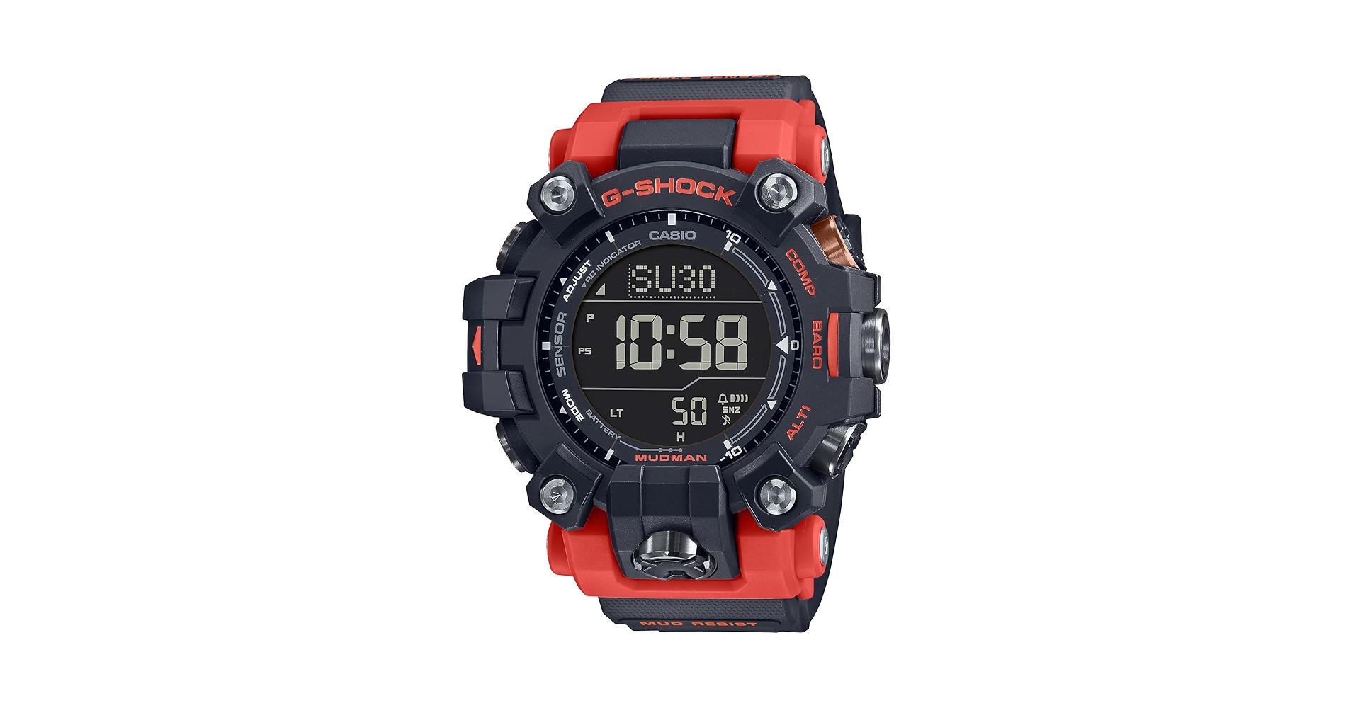 極上品 カシオ GW-9500-1A4レッド マッドマン G-SHOCK MASTER OF GーLAND G-SHOCK マッドマン GW-9500-1A4JF 電波