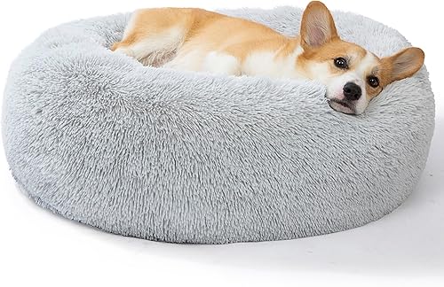 SAVFOX Cama calmante para perros, cama antiansiedad, cama de perro de felpa para perros pequeños, tamaño mediano, grande y XL, cama suave y cómoda
