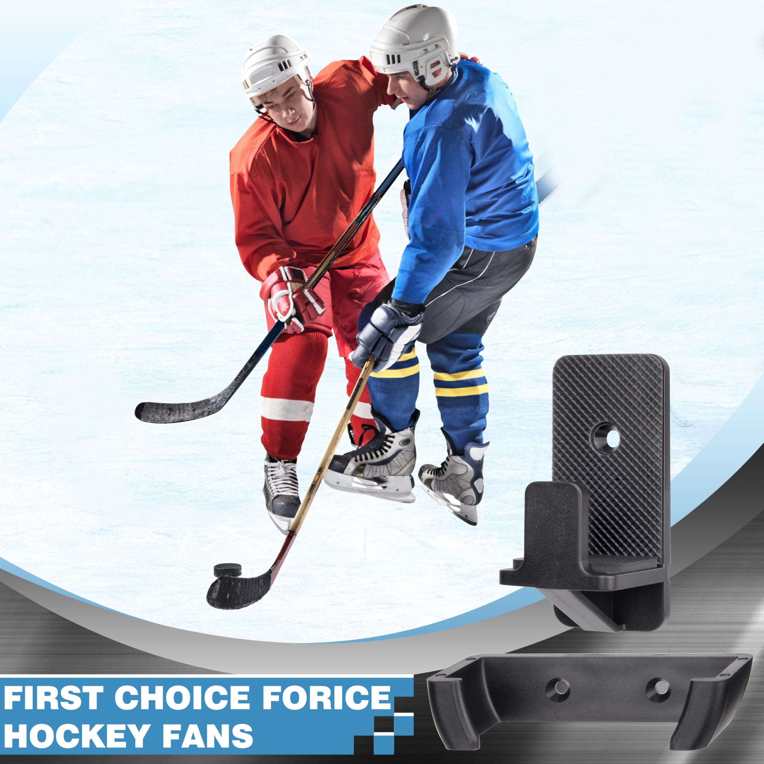BOOSTEADY Set di Supporto da Parete per Mazze da Hockey e Dischi, Espositore per Decorazione e Conservazione