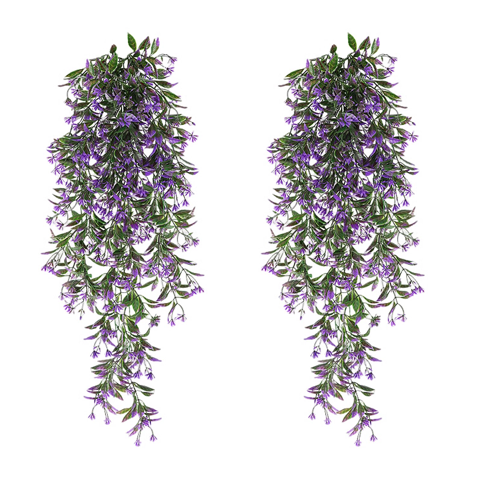 2Pcs Artificial Hanging Plants Artificial Plants Indoor Hanging Fake Plants Trailing Artificial Plants Fake Ivy Leaves Decoration for Indoor Outdoors Fake Hanging Plants for Garden Kitchen Living Room