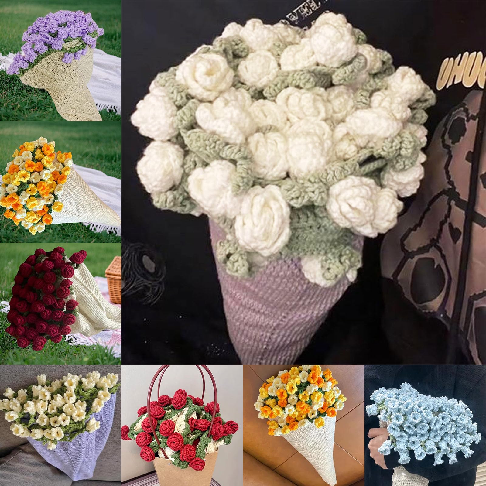 オーダーメイド 花のブーケ風 円形マット　花束ブランケット オーダーメイド 花のブーケ風 円形マット 花束ブランケット 花束