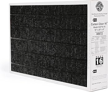 Lennox X6672 16x25x5 Furnace Filter, Lennox Healthy Climate Carbon