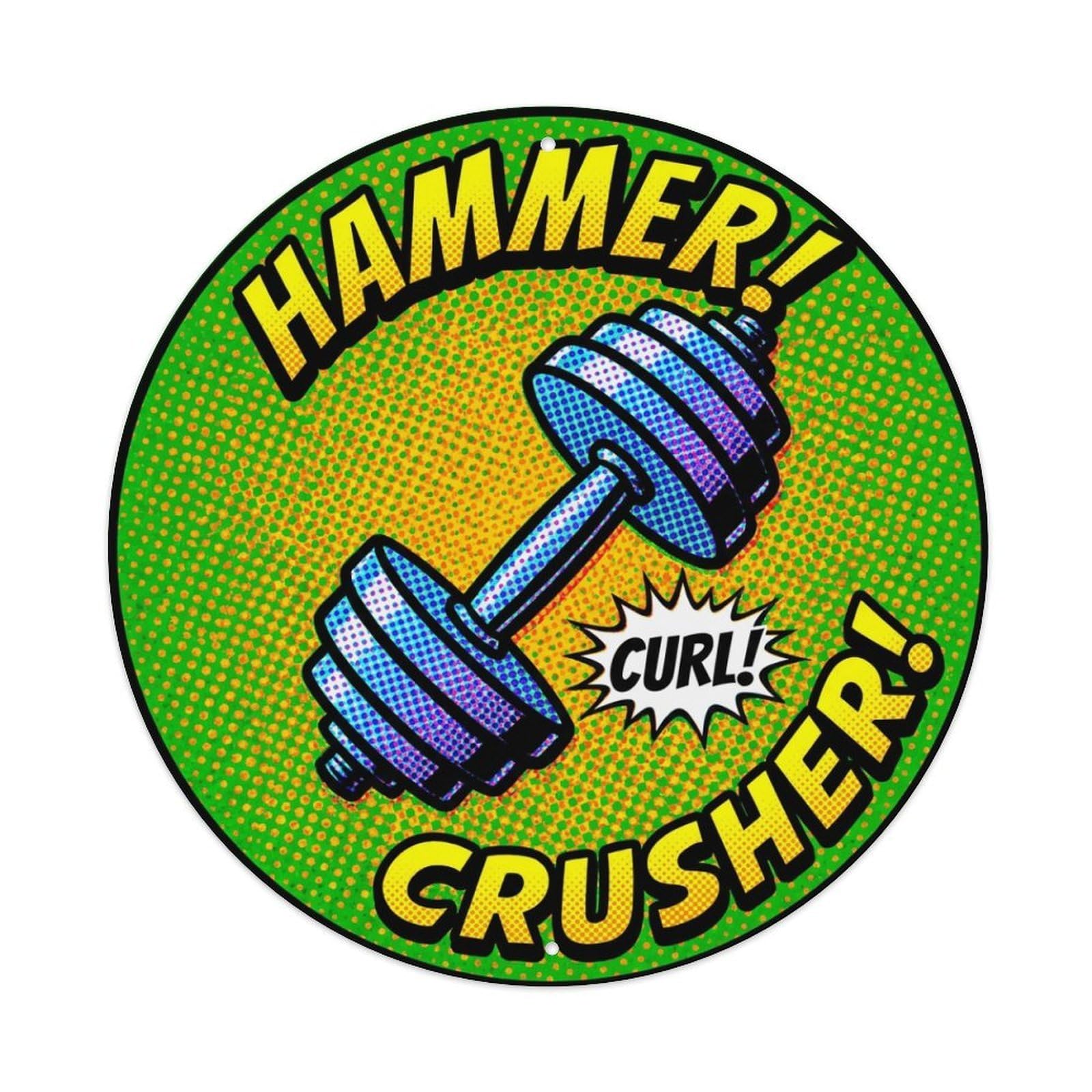 Fyrn Style Metal Tin Sign Gym Fitness Workout Motivation Exercise Crusher
