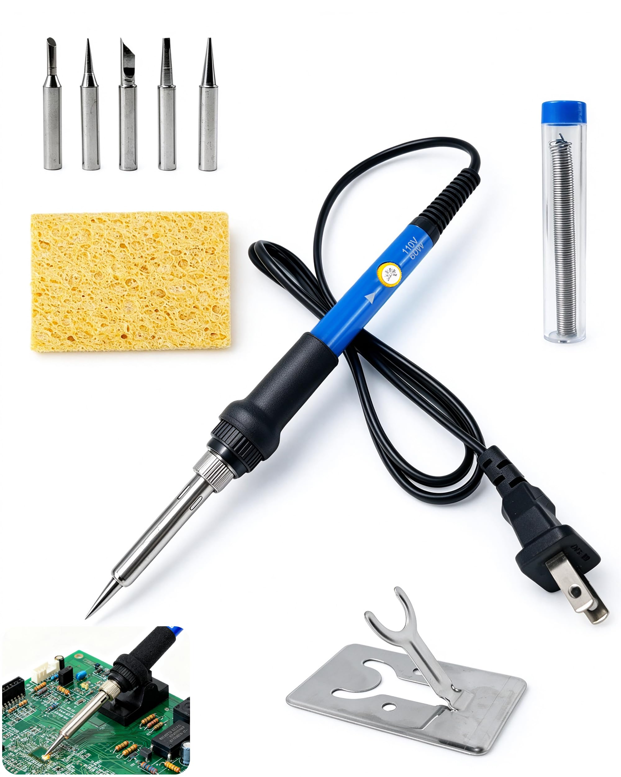 60W Soldering Iron Kit - Adjustable Temperature -1
